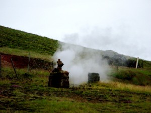 Frá Gufudalsvelli - heitasta golfvellinum. Mynd: Golf 1