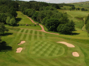 The fairway leading to the hole where Alastair had a hole in one!