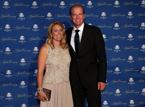 Nicki ásamt Steve Stricker eiginmanni sínum á Ryder Cup Gala.