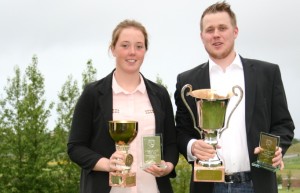 Ragna Björk Ólafsdóttir and Alfreð Brynjar Kristinsson, Club Champions of the Golf Club of Kópavogur and Garðabær  2013 (abbreviated: GKG)