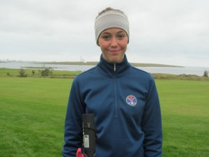 Saga Traustadóttir stóð sig vel í Unglingaeinvíginu!!! Golf 1