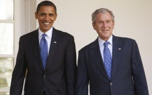 Barack Obama og George W. Bush - annar hægur hinn þekktur fyrir hraða í golfi