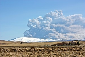 Masses of ash from Eyjafjallajökull stopped airtraffic all over the world in 2010.