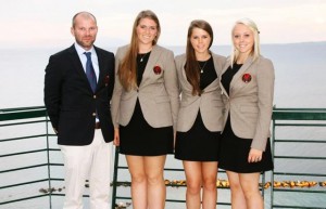 Participants in the European Ladies Club Trophy. Sunna is the second from right