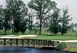 Frá golfvelli Rees Jones, Honey Bee á Virginia Beach, þar sem Gylfi hlaut lægsta skor sitt 78 högg