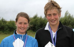 Guðrún Brá Björgvinsdóttir, GK and Ragnar Már Garðarsson, GKG Icelandic Junior Champions (agegroup 17-18) in 2012. Photo: golf.is