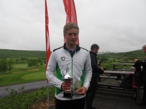 Ragnar Már Garðarsson, GKG, Íslandsmeistari í holukeppni í piltaflokki 2013. Mynd: Golf 1