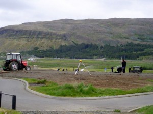 The 1st fairway (now a par-5) of Korpa under construction, June 12th 2012. Photo: Golf 1